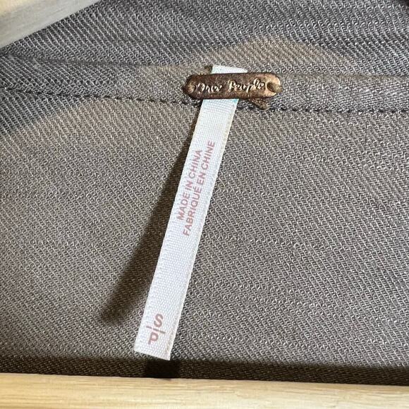 Free People Raw Hem Waterfall Femme Linen Jacket Sz S - Picture 3 of 12